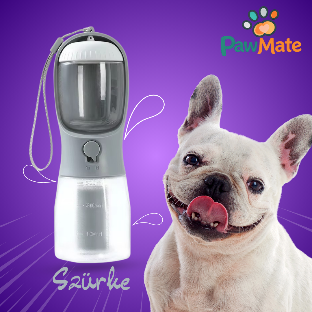 PawMate – 3 az 1-ben hordozható kutya itató sétákhoz és kirándulásokhoz