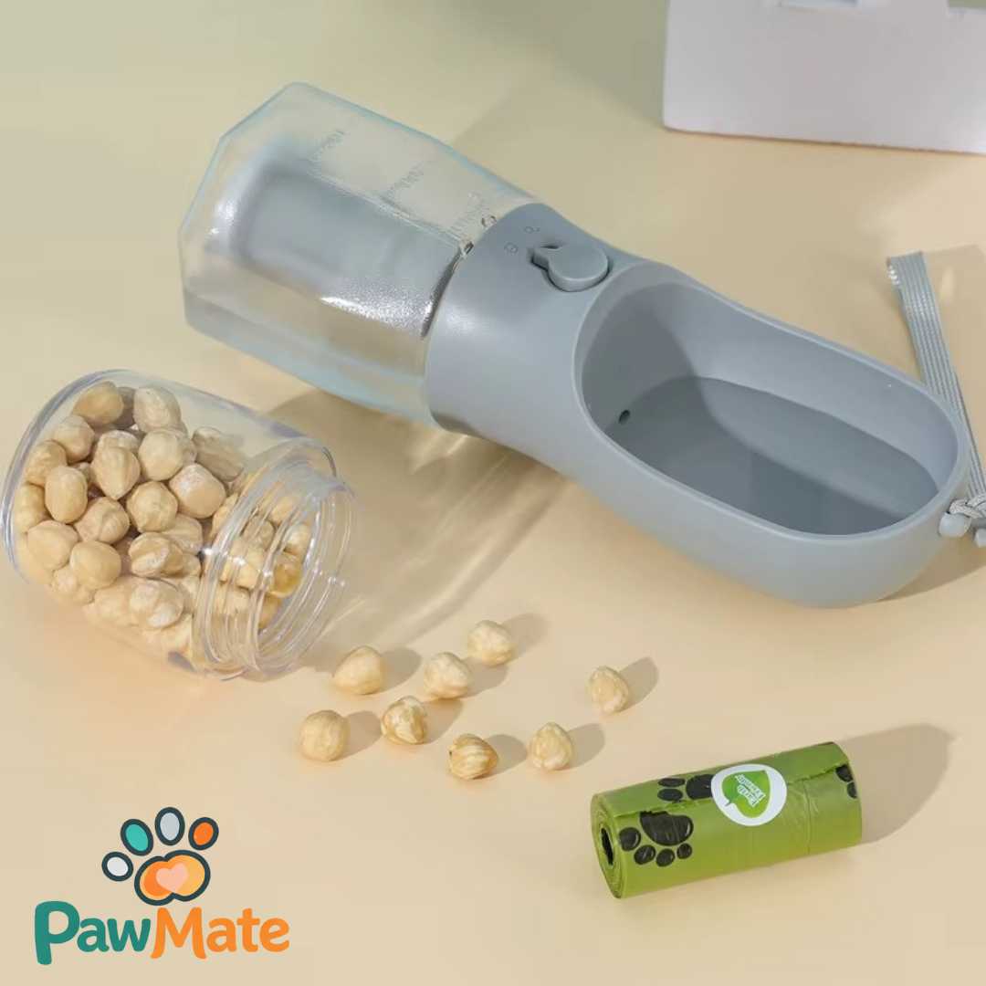 PawMate – 3 az 1-ben hordozható kutya itató sétákhoz és kirándulásokhoz
